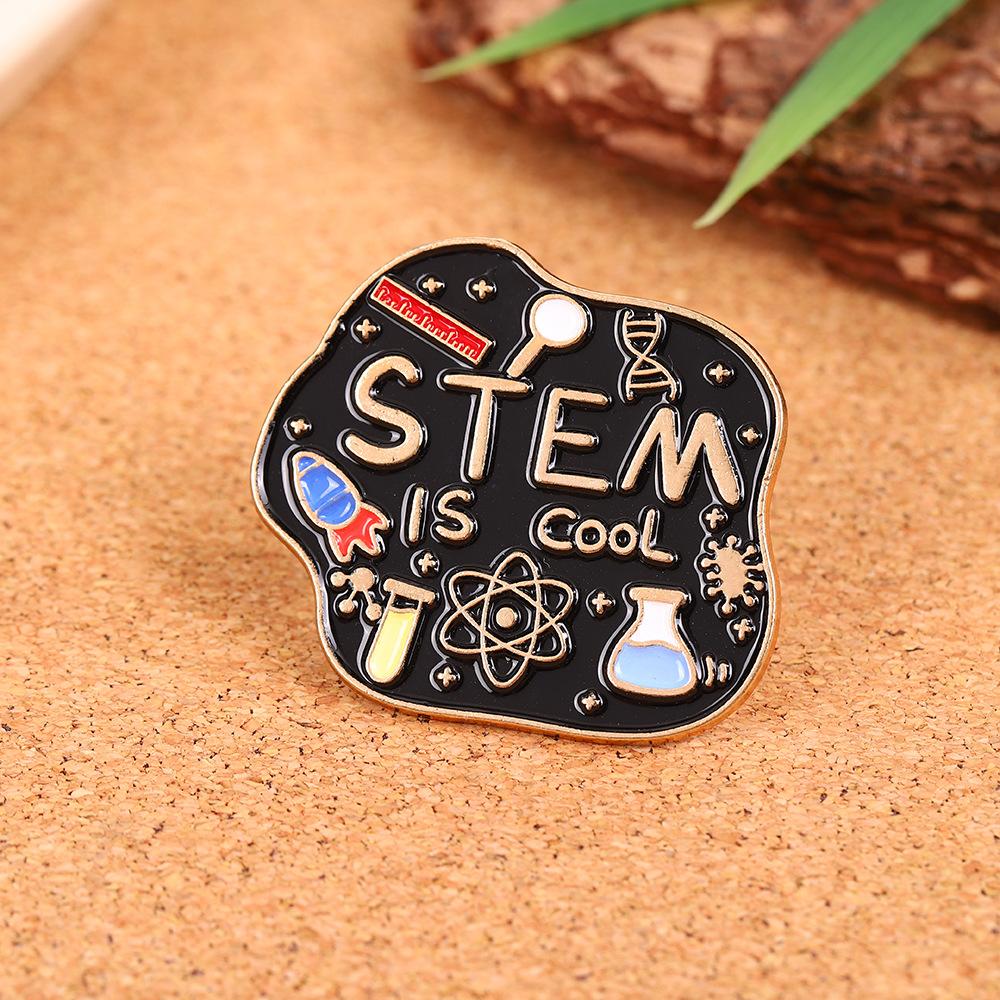 Design Science Teaching Cartoon Brooch High Sense Light Luxury Versatile Badge Pin Jewelry