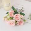 Roze Roze Pioen Kunstbloemen Zijde Boeket 27 Hoofden Rozen Nepbloem Voor Tafelvaas Schikken Huis Bruiloft Decoratie Bloemen