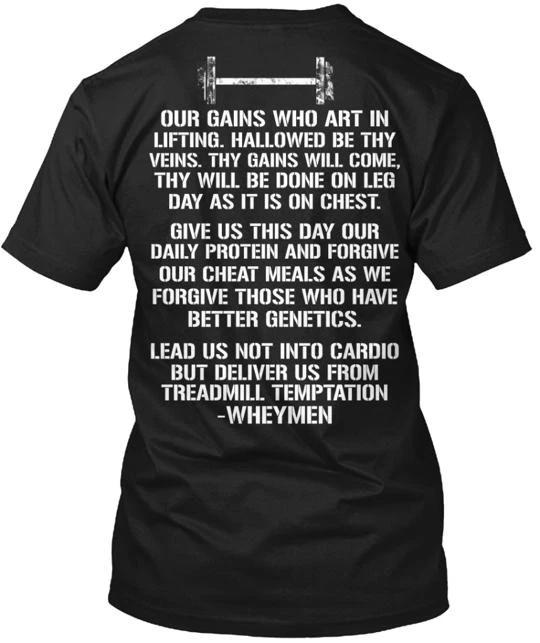 

Weight Lifting Prayer T shirt Made in the USA Size S to 5XL 4XL
