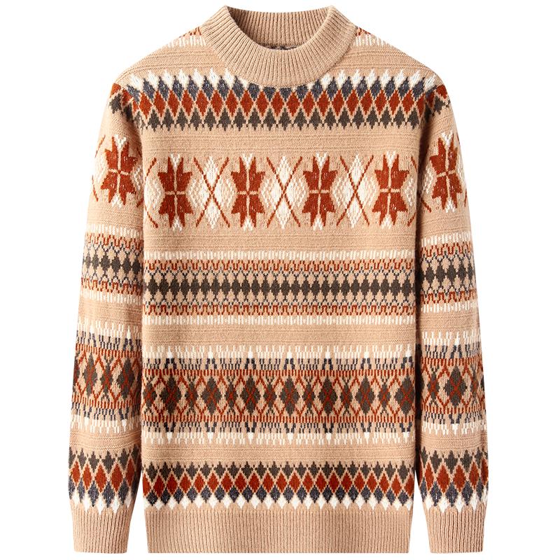 

Romon Men s 100% Pure Wool Half-High Neck Sweater XL