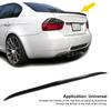 Qiilu Rear Trunk Spoiler Car Rear Trunk Spoiler Roof Wing Grip Glossy Black Rubber 120x4cm / 47.2x1.6in Universal Double-Sided Adhesive Included