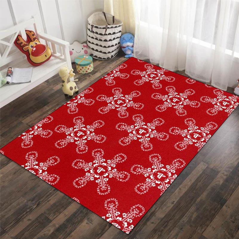 Santa Claus Reindeer Snowman Christmas Decoration Carpet Living Room Bedroom Carpet Entrance Porch Door Mat Home Decoration