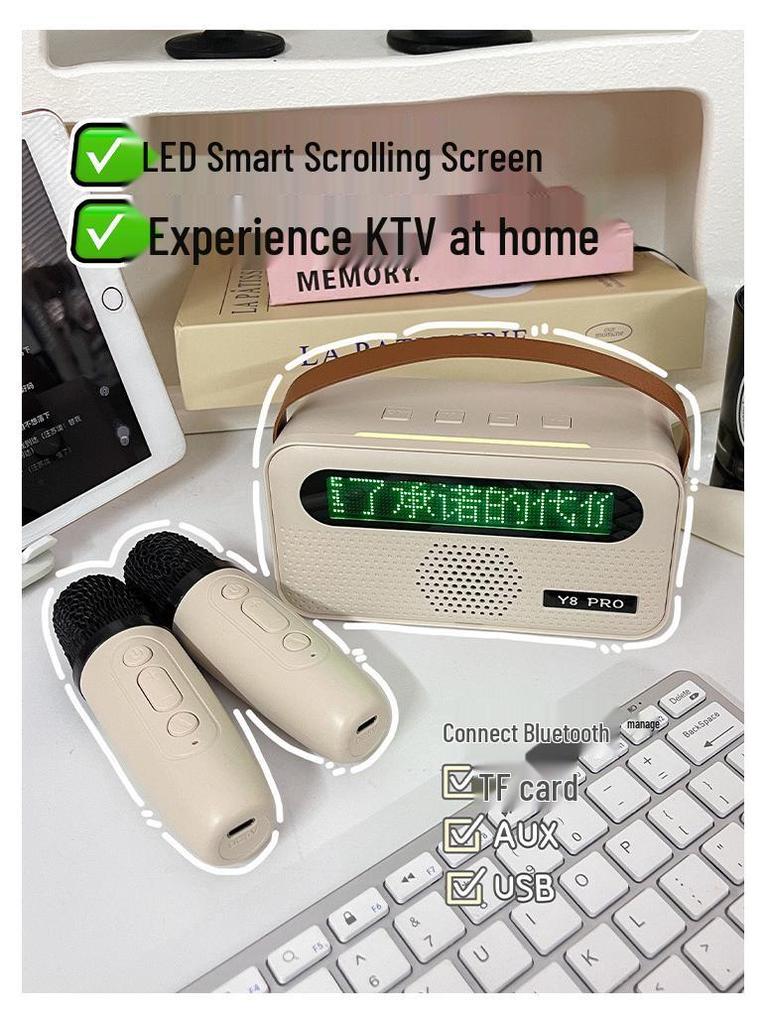 2026 German YF Bluetooth Speaker with Karaoke Mic – Stylish All-in-One for Home & Celebrations