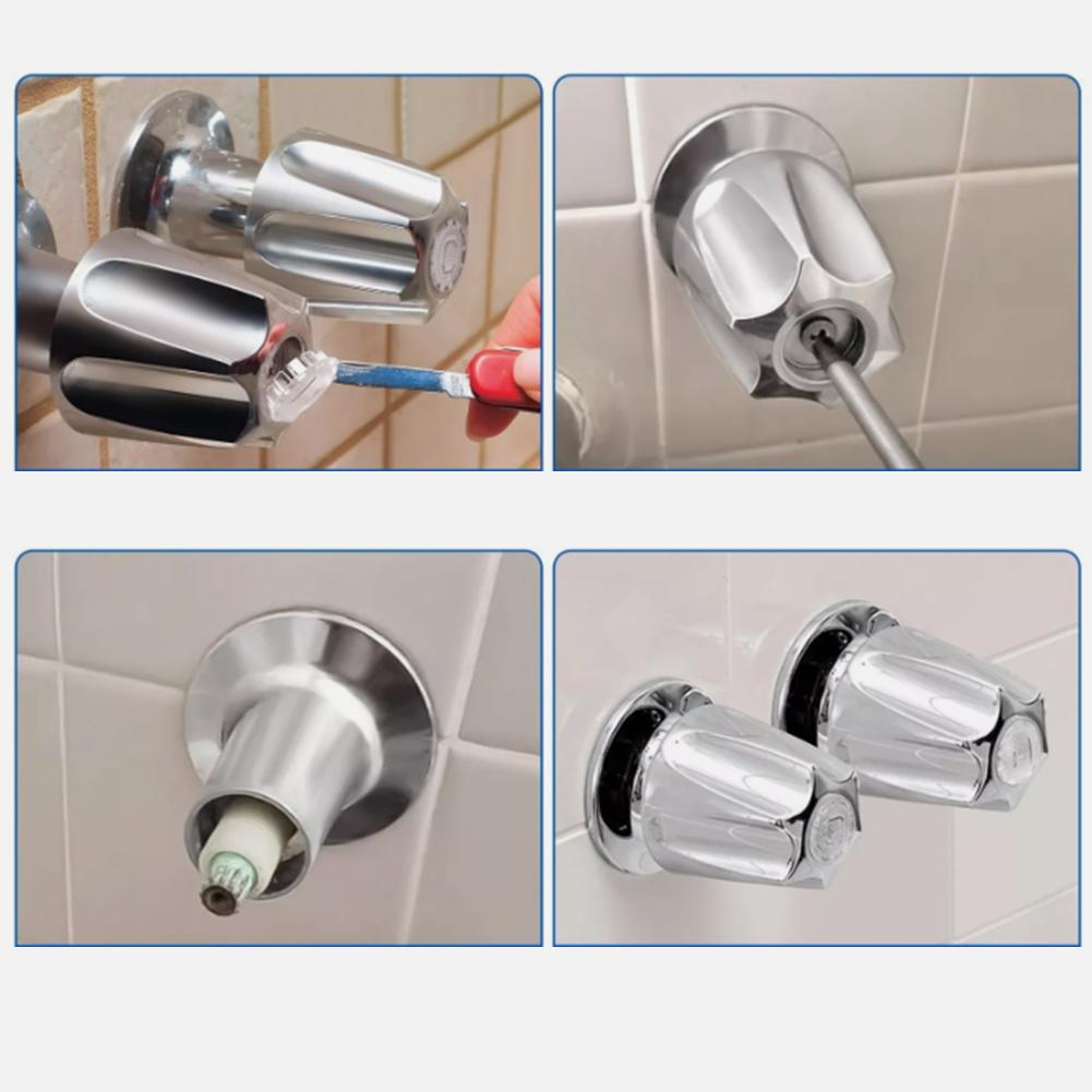 Bathroom Upgrade Shower Knob Replacement Hot Cold Diverter Function Stylish Bathroom Upgrade Zinc Alloy Material