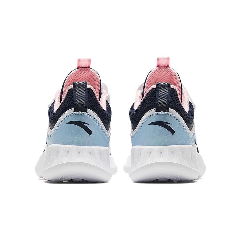 Anta Kids Waterproof Leather Lightweight Durable Low-Top Running Shoes Kids sneaker Blue White A322325523H-7