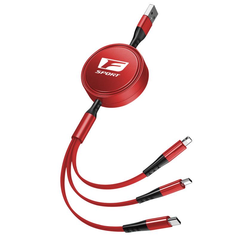 

2026 Hot Interior Stickers 3-In-1 Fast Charging Data Cable Retractable USB Type-c Interface For Lexus Fsport GS GX IS LS LX CT L
