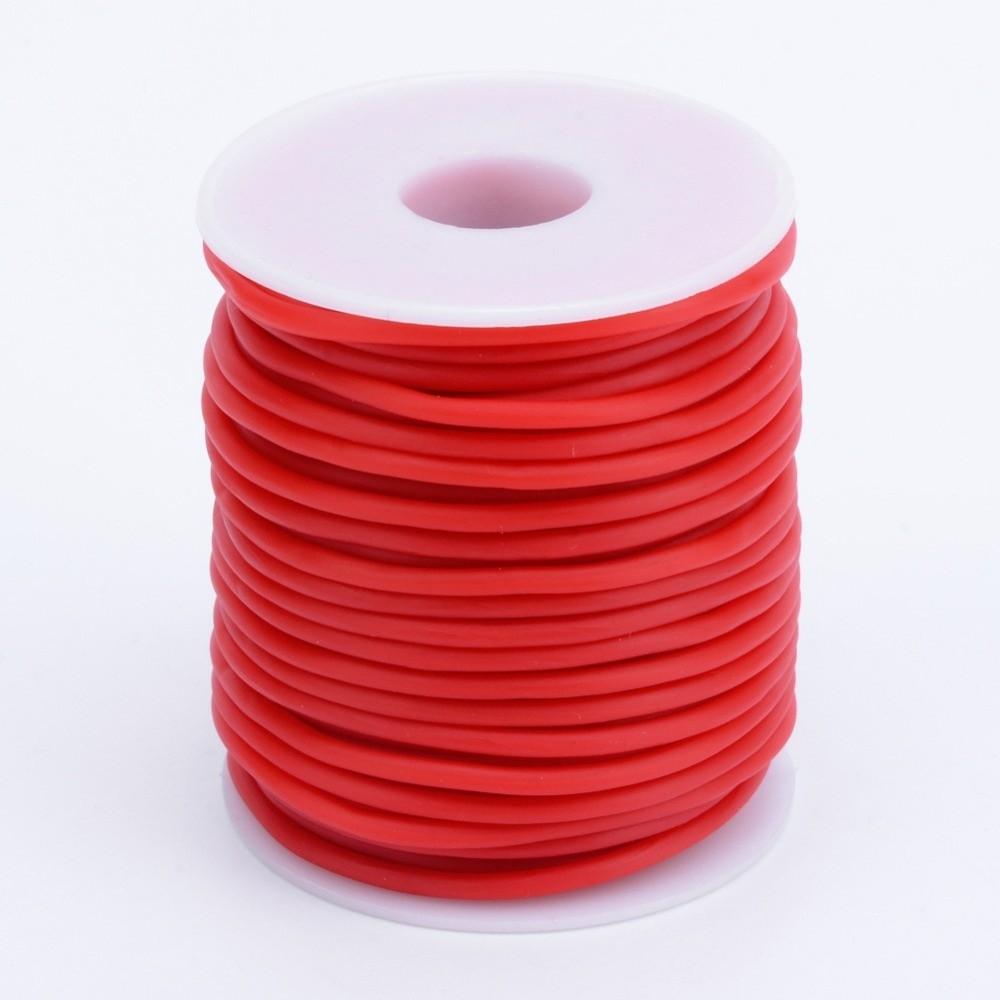 Elegant 2mm 55Yards Hollow Rubber Tubing Round Stretch Knitting Barber Cord Elastic Stitch Keeping Cords DIY Craft