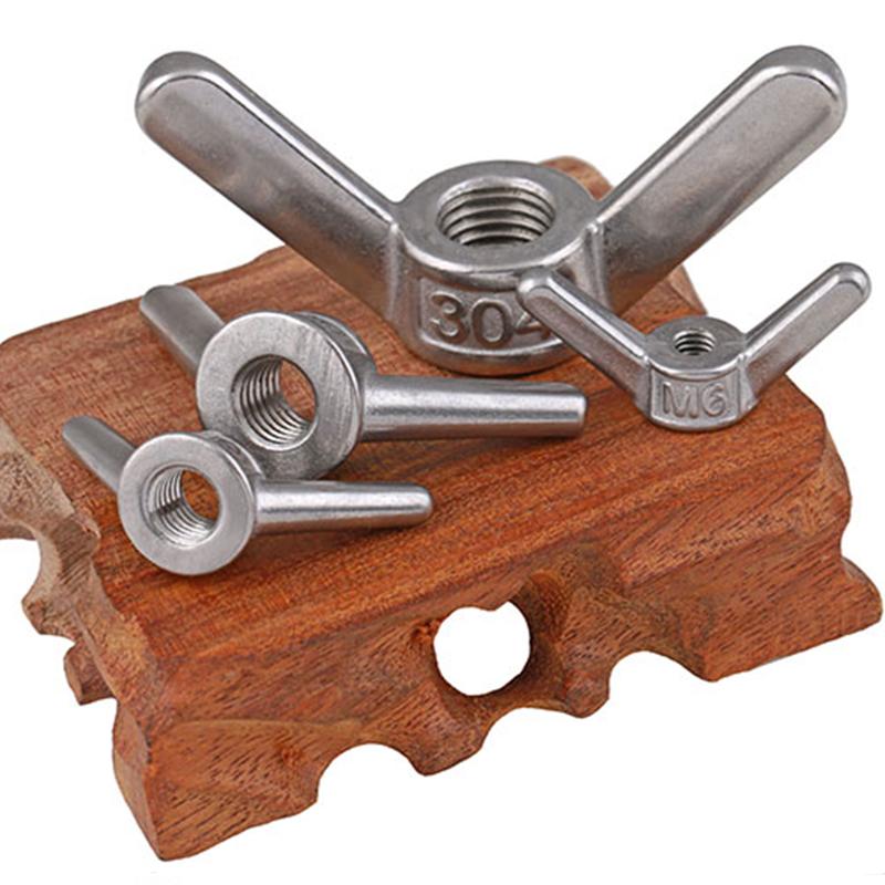 M4 M5 M6 M8 M10 M12 M14 M16 M18-M24 304 Stainless Steel Special-shaped Hand Screw Nut Claw Nut Big Ear Butterfly Nuts Wing Nuts