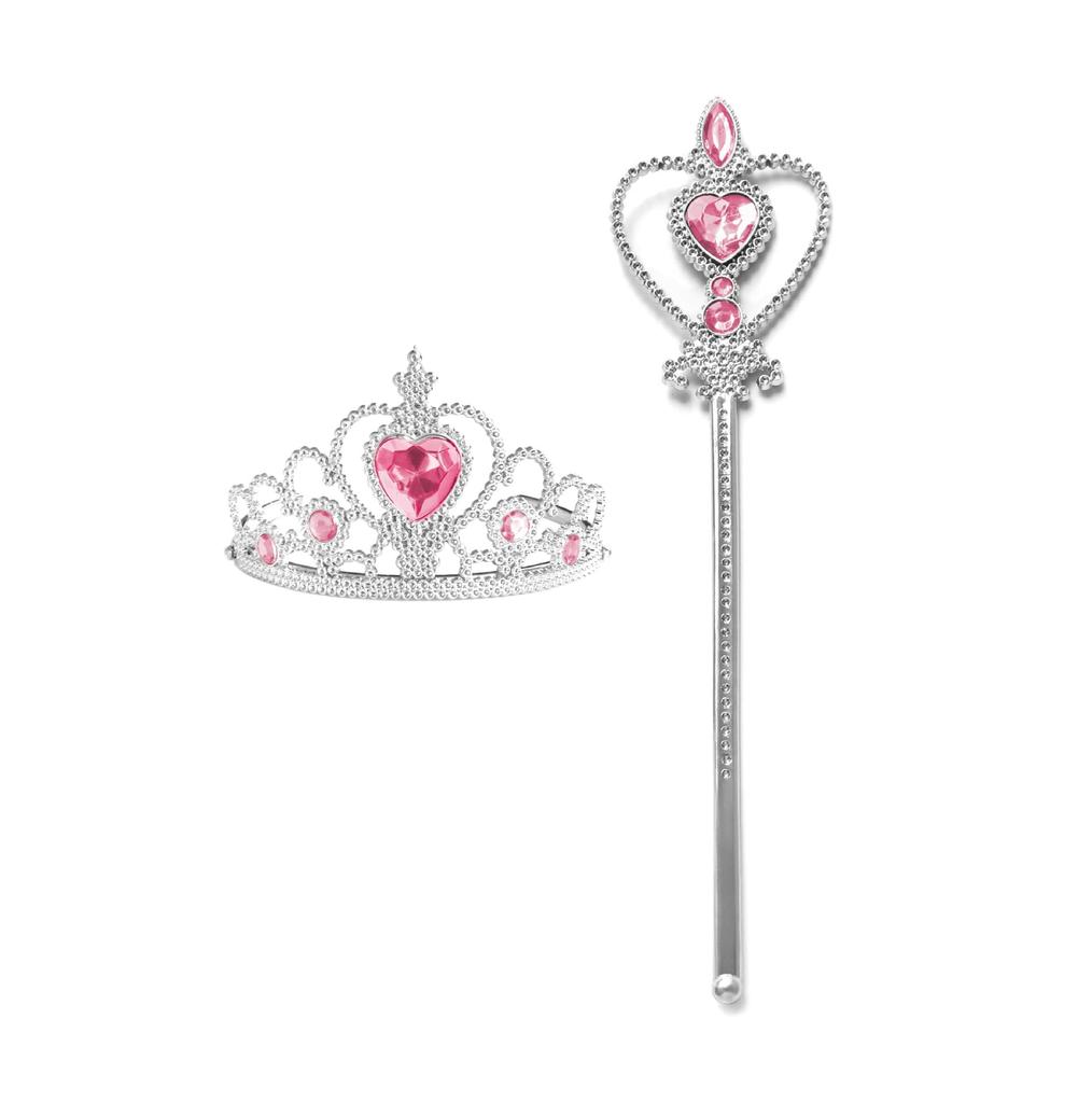 MISOAMISO Kids Princess Dress and Accessory Birthday Gift Set, Halloween, Christmas, (Pink, 120)