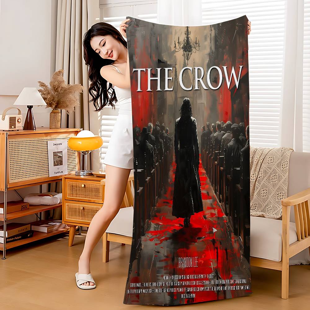 

The C-Crow Horror Movie Beach Towel Colorful Bath Towels For Girl Microfiber Quick Dry Sand Free Beach Yoga Spa Gym Pool W30*H60(CM)