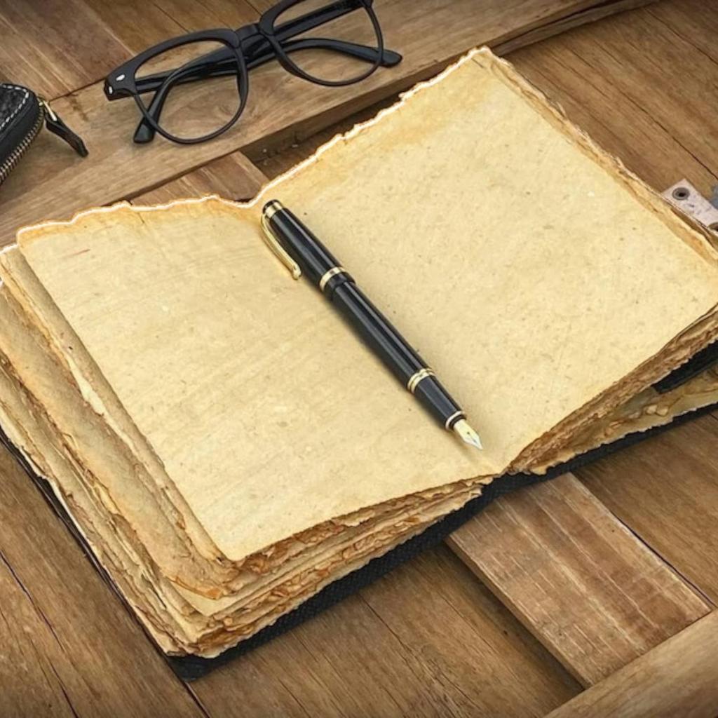 Vintage Leather Third Eye Stone Journal Spell Witch, Book of Shadows - Best Gifts for Men and Women - 7x5