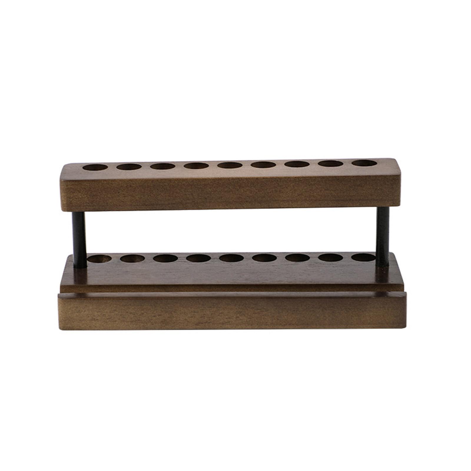 

Современный офисный держатель для вязальных инструментов, органайзеры для рабочего пространства из цельного дерева с 9-секционной подставкой и нишей для мобильного телефона