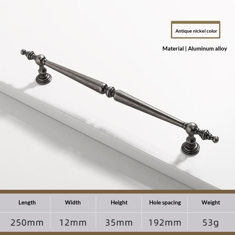 Vintage And Minimalist Antique Nickel Color Copper Brown Furniture Handles Cabinets Drawers Wardrobes Door Handles