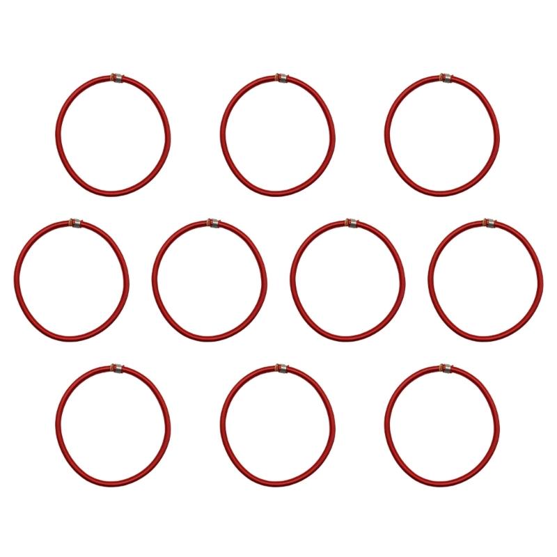 10 Stück 8mm Trampolin Elastisches Seil High Jump Bungee-Seil Trampolin Spanngurt für Fitness-Trampolin Einfach zu bedienen rot