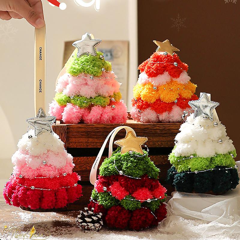 1PC Pendant Atmosphere Handmade Scene Car Hanging Artwork Christmas Tree Ornament Decoration Environment Protection Pipe Cleaner