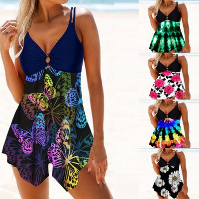 2023 New Plus Size Swimwear Plus Size Female Tankini Bodysuit Two Piece Sport Swimsuit Women Beach Wear Swimdress