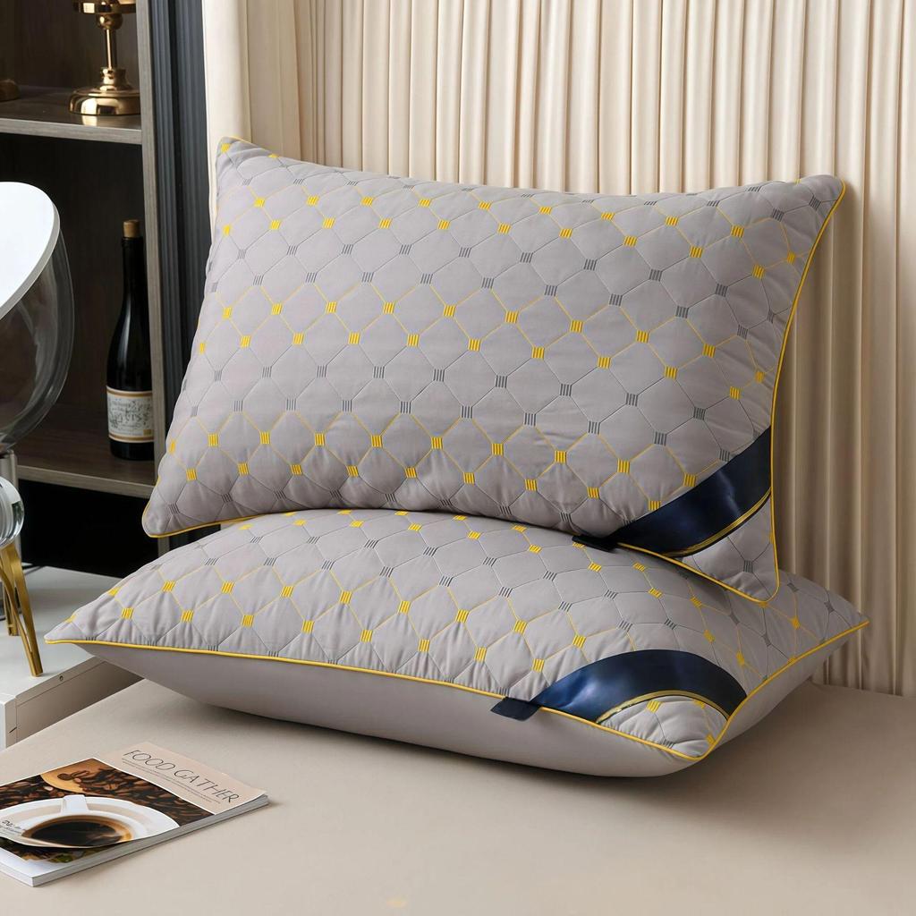 Hotel Neck Support Sleep Aid Pillow Available In Singles or Pairs, Non Collapsing Core for Home or Dormitory.