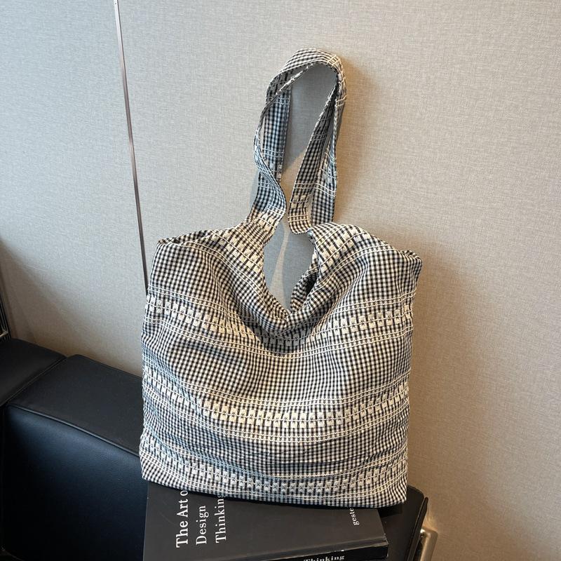 

Fashion canvas bag super fire small relaxation lazy wind tote bag shoulder bag сірий колір