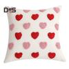 Valentines Day Throw Pillowcase 3D Heart Embroidery Short Plush Luster 45*45cm Hidden Zipper Closure Pillow Cover Bedroom Living Room Sofa Decoration