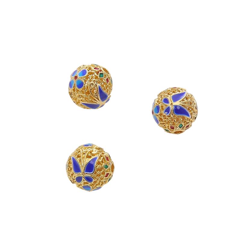 Copper Cloisonn Beads Charm Accessories For DIY Jewelry Making Bracelet Earring Necklace