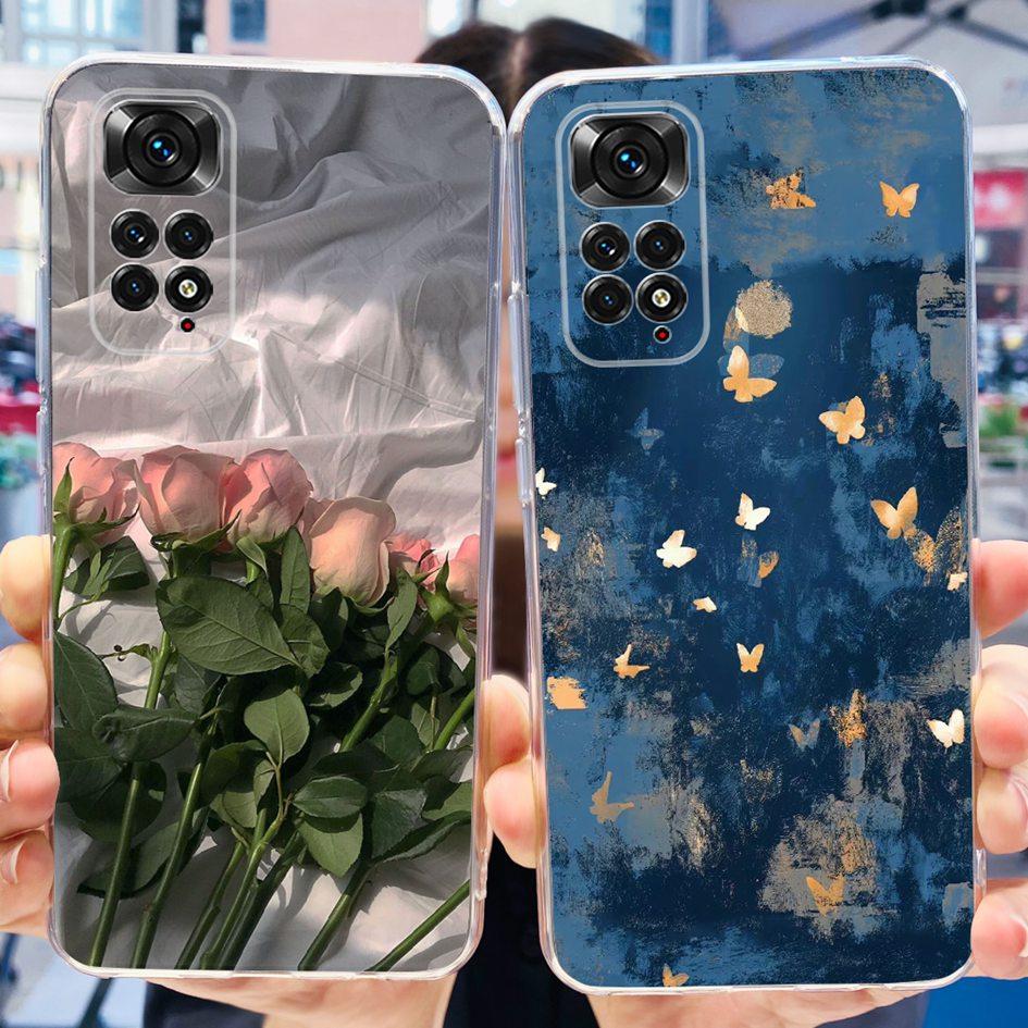For Xiaomi Redmi Note 11 Case Note 11s Cover Popular Butterfly Dragon Soft Silicone Clear Case For Redmi Note 11S 5G Note11 Capa