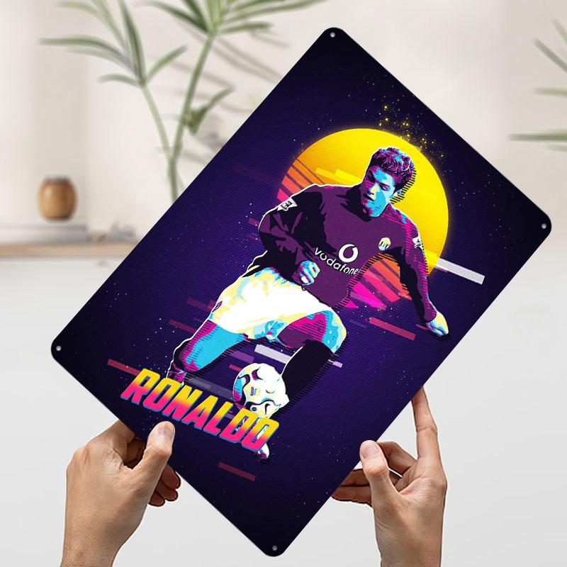 

Ronaldo Poster Customized Vintage Metal Signs Wall Art Retro Tin Plaque for Mancave Garage Decoration Room Home Decorations At 7.9x11.8In(20x30cm)