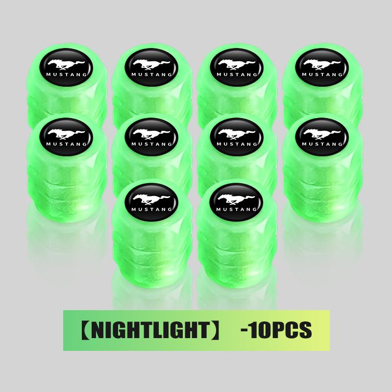 For Ford 4PCS Car Luminous Tire Valve Cap Fluorescent Night Glowing Decoration Escort KA Flex Everest KA Expedition Falcon CVW1