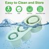 Silicone Ice Cube Maker Tray For Stanley Cup with Lid and Bin for Freezer 3 Hollow Large Cylinder Ice Cube Mold for Drinking