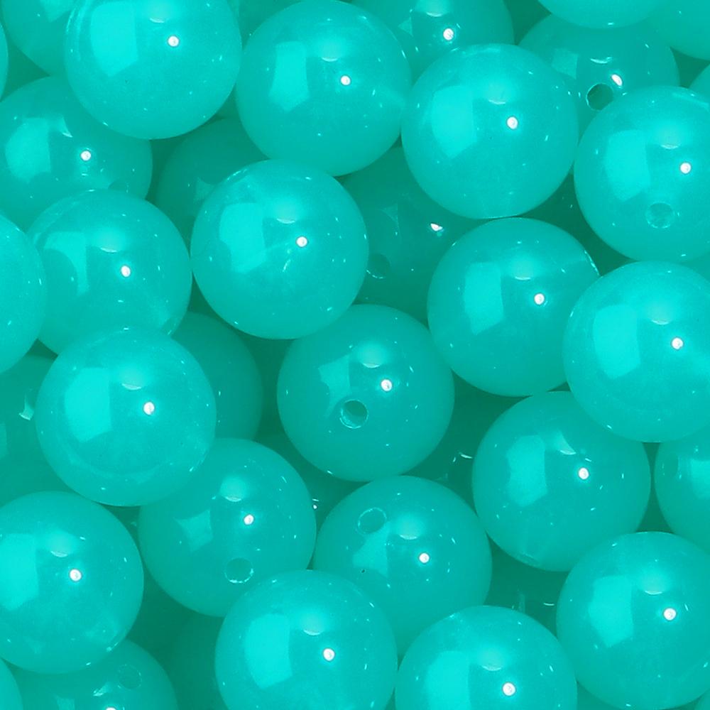 20pcs/lot 16mm Colorful Round Acrylic Beads Jelly Beads Loose Spacer Beads For Jewelry Making DIY Bracelets Necklace Accessories