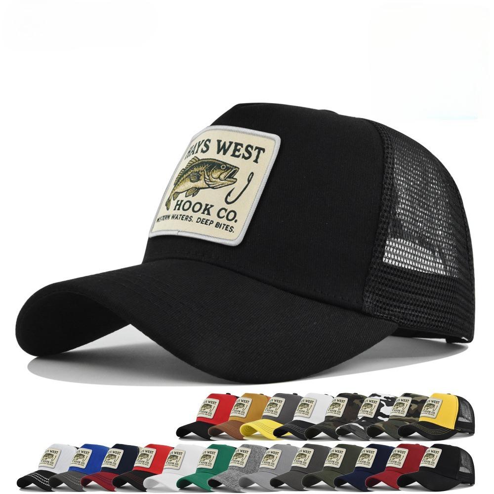Generic Fishing Patch Trucker Hat Adjustable Mesh Back Baseball Cap