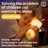 Cute LED Night Light Bear Silicone Snoring Sleeping Nightlights USB Rechargeable For Bedroom Decoration Kids Birthday Gift
