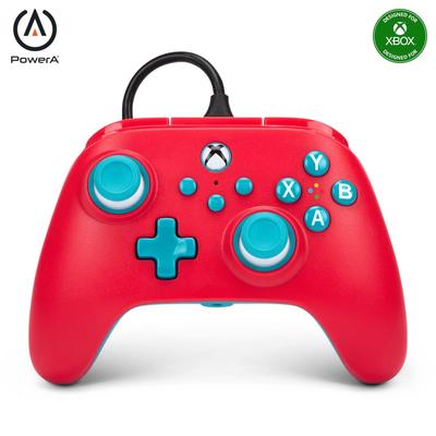 Jahr PowerA Nano Enhanced Wired Controller für Xbox Series Red Sky Doppelte Vibrationsfunktion Xbox Series PC Windows [2 Garantie] XS - XS 10/11
