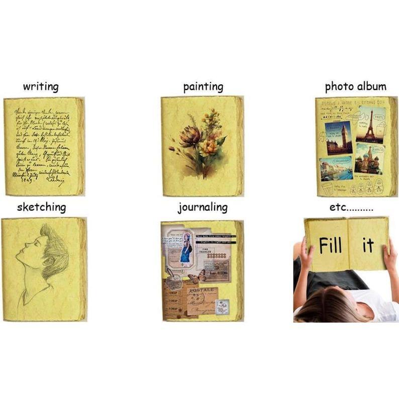 bunny rabbit Grimoire Leather Journal Notebook Journal for women - Fat journal handmade Deckle Paper Notebook Journal for gift