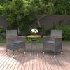 Day and Night - Day and Night 3-piece Garden Dining Set Gray Synthetic Rattan