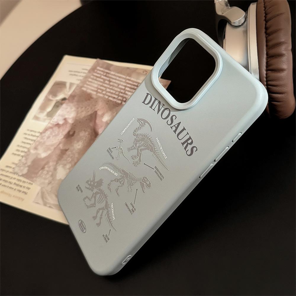 iPhone16 15 14promax Anti-Shock Case Compatible and Suitable for iPhone13 12 Personalised Retro Dinosaur Bone