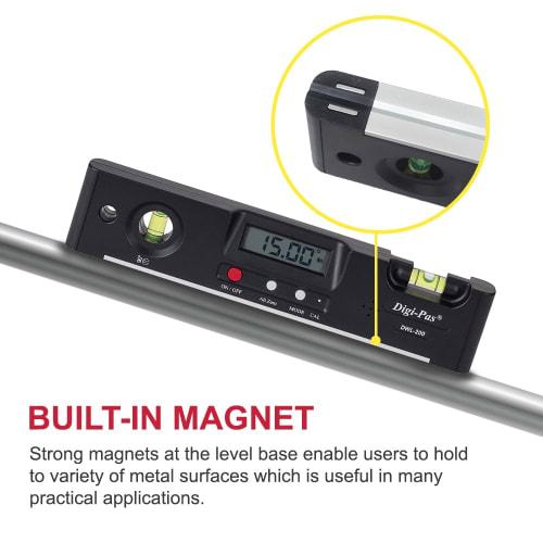 Digi-Pas Digital Level, Level, Angle Meter, Inclinometer, Torpedo Type DWL200