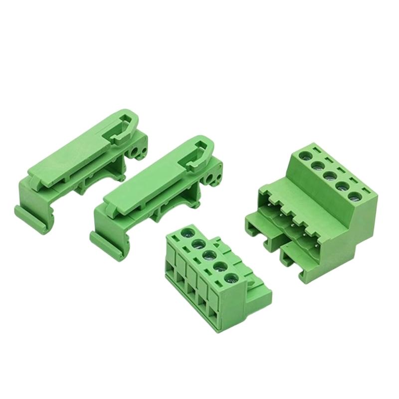 High Performances Rail Type Terminals Block 5.08mm Spacing For 10Amp 300Volt Application Screw Plug-in Connector