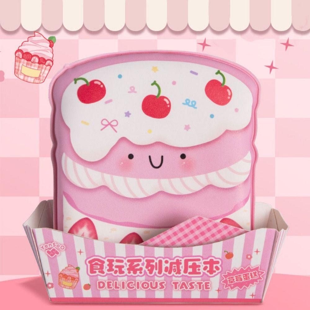 PU Cover Paper Memo Pad Cartoon Toast Squishy Notebook Mini Squeeze Diary Stationery Use