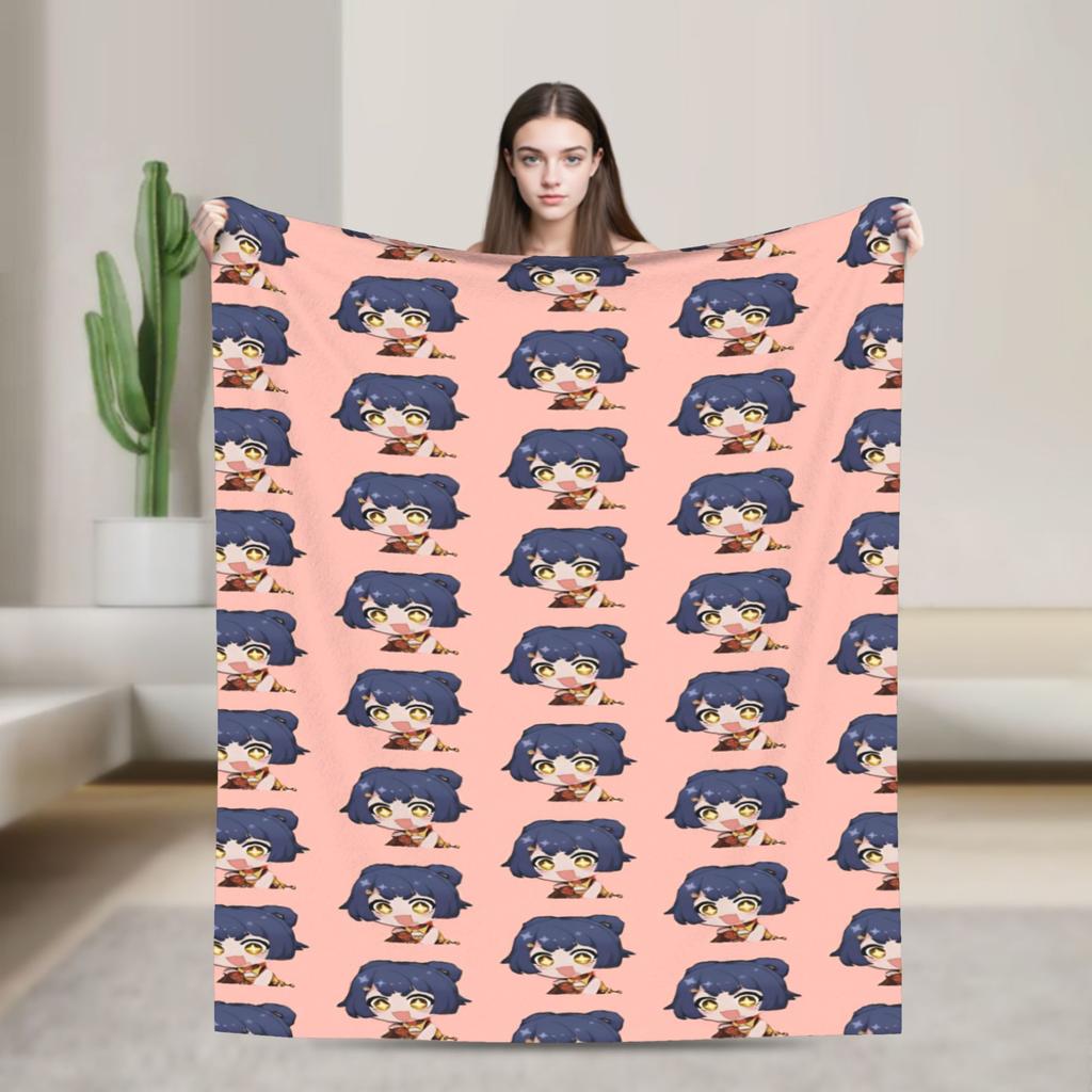 Genshin Impact Diluc Game  Flannel Blankets  Soft Throw Blanket for Outdoor Picnic Novelty Bedspread Sofa Bed Cover