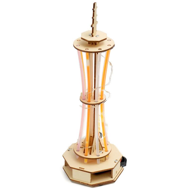

Stem Educational Wooden Diy Guangzhou Tower Model Kit Science Toy For Kids Hands-on Building