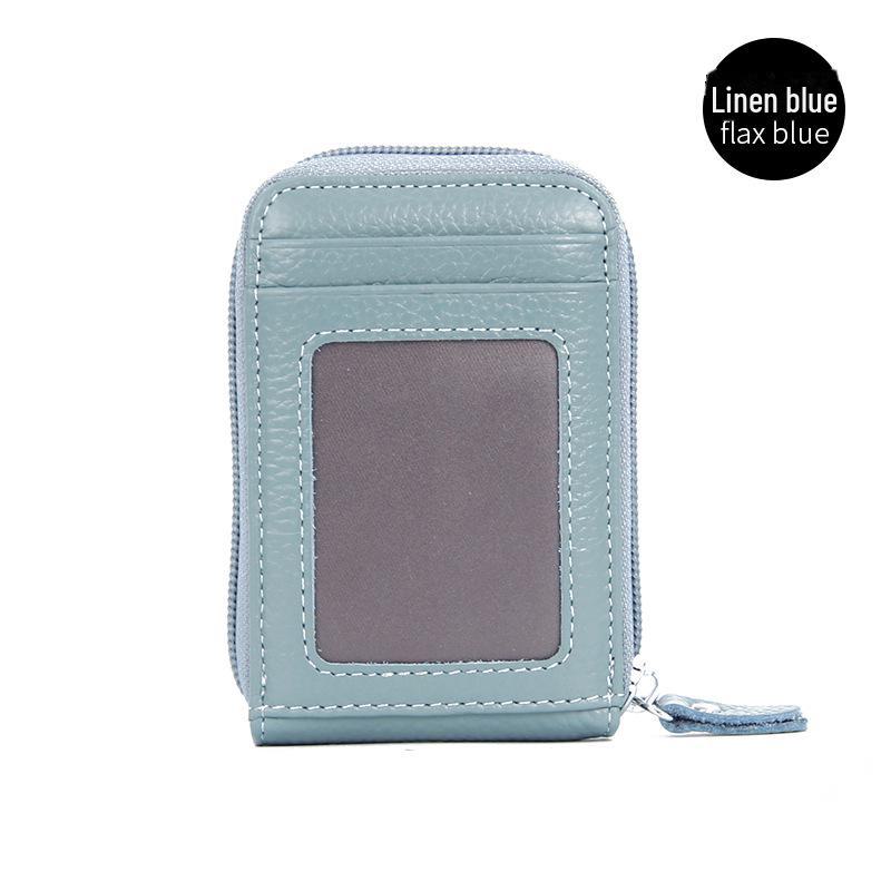 

Корейский держатель для карт RFID из коровьей кожи с защитой от кражи, прозрачным окном и несколькими слотами