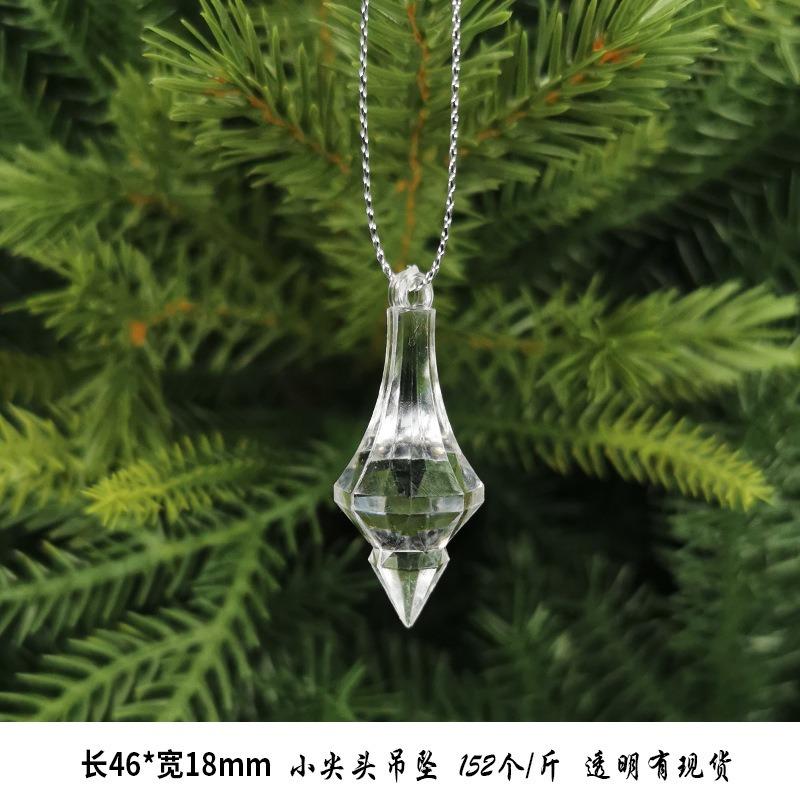 New Christmas Transparent Ice Crystal Snowflake Christmas Tree Decoration Supplies Christmas Atmosphere Christmas Tree Snowflake Pendant