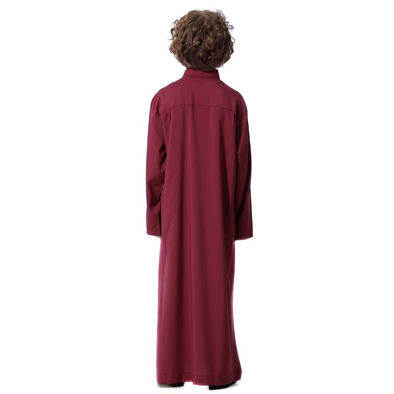 Muslim Kids Boys Saudská Arabská Thobe Robe Top Kalhoty Kaftan Arab islámské oblečení