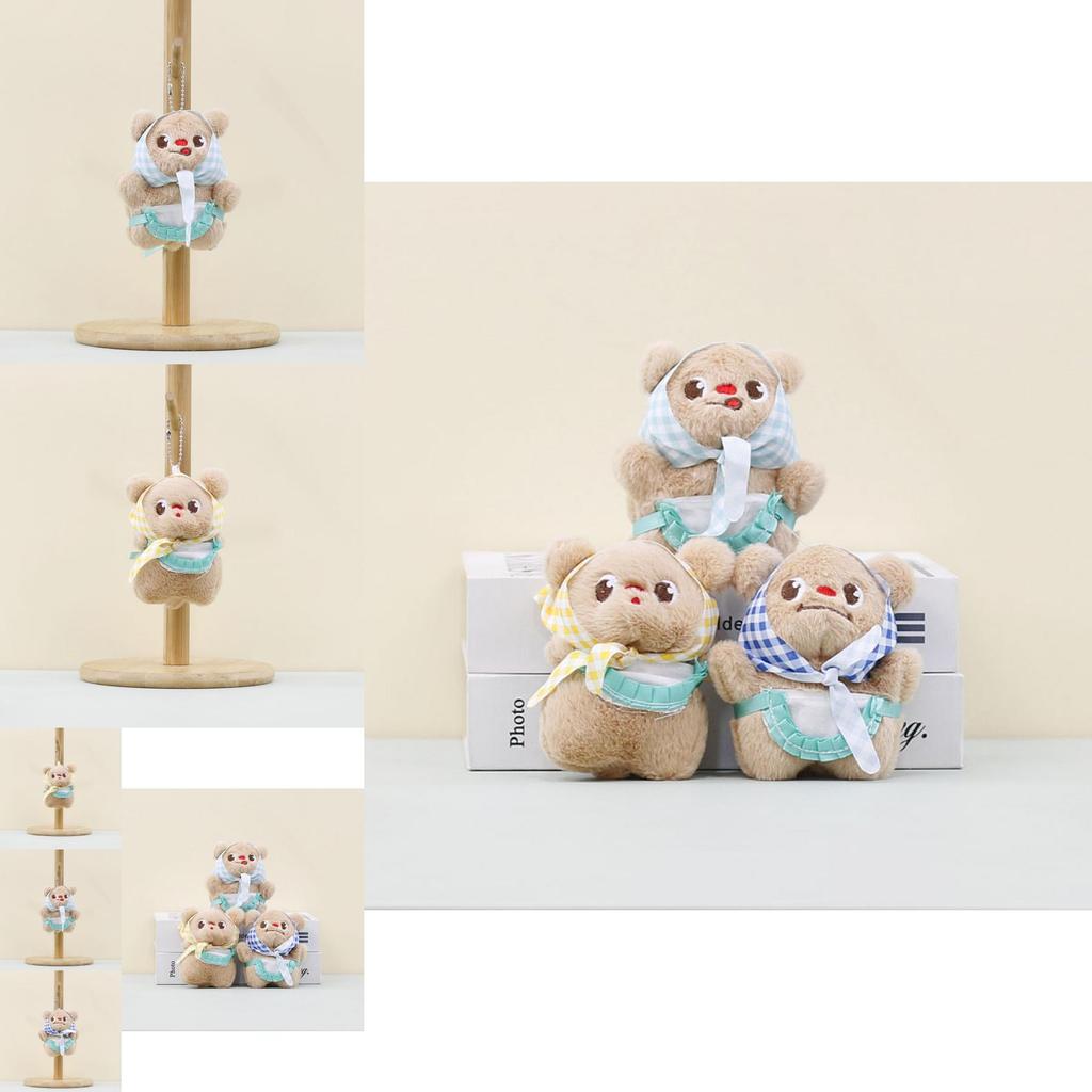 Charming Plush Bear Doll Keychain With Short Fur Material Ideal For Kids And Adults