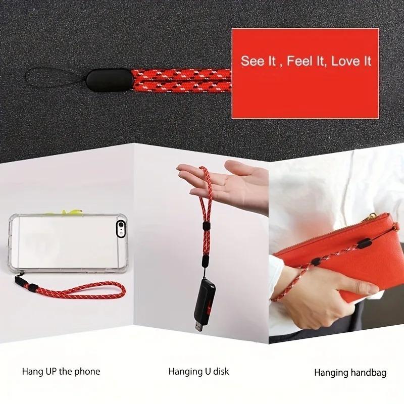 2PCS Mobile Phone Lanyard Adjustable Wrist Short Rope Anti-loss Mobile Phone Chain Mobile Phone Shell Pendant Jewelry Wrist Rope