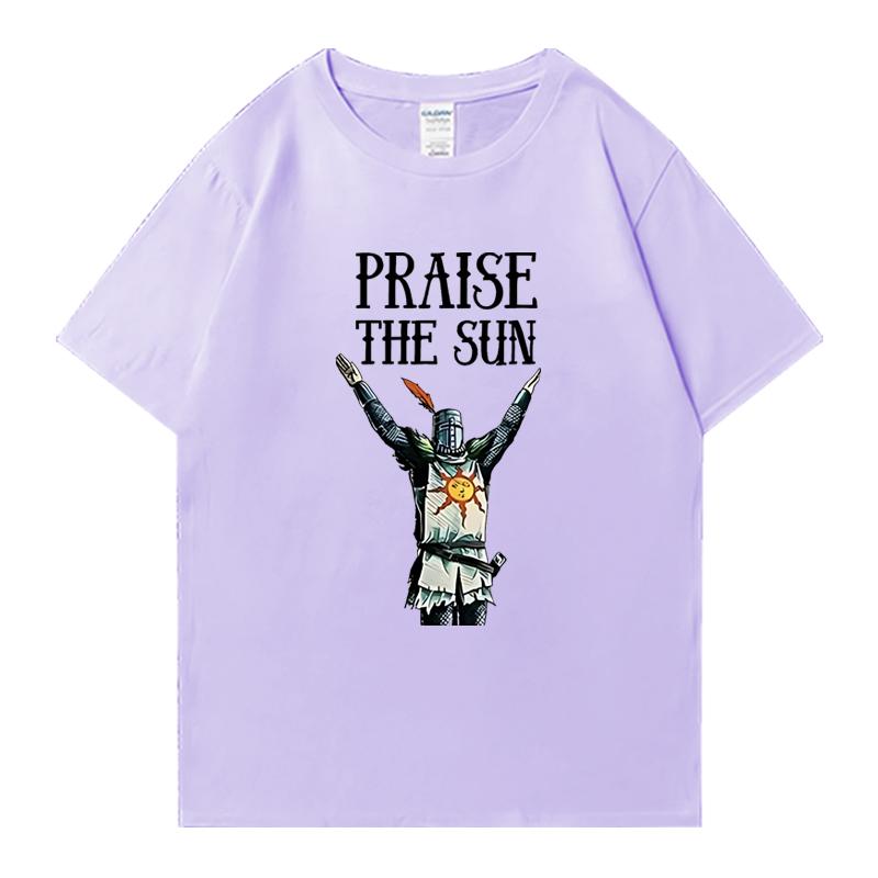 Hot Sale Dark Soul Streetwear Oversized Tee Shirt Summer 100% Cotton Short Sleeve Men Women Crew Neck T-shirt Unisex Clothing