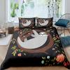 Floral Sloth Cartoon Cute Sloth Duvet Cover Flowers Sloth Animal Cover Kids Boys Girls Gifts Bedding Sets for Bedroom Decortion