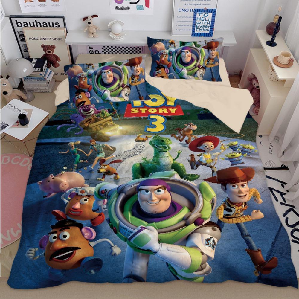 Toy Duvet Cover pillowcase Bedding Bedroom Decoration Children Gift adult Single Double bed Large SizeZip Duvet Cover