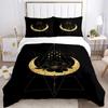 Magic Astrology Esoteric Gold Print Three Piece Set Fashion Bedding Article Children Or Adults For Beds Quilt Covers Pillowcases