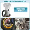 A ABSOPRO Bolt Brake Line Fitting Adapter for Car 1.26" Length M12x1.5 Brake Line Thread Single Hollow Bolt with 2 Copper Washers